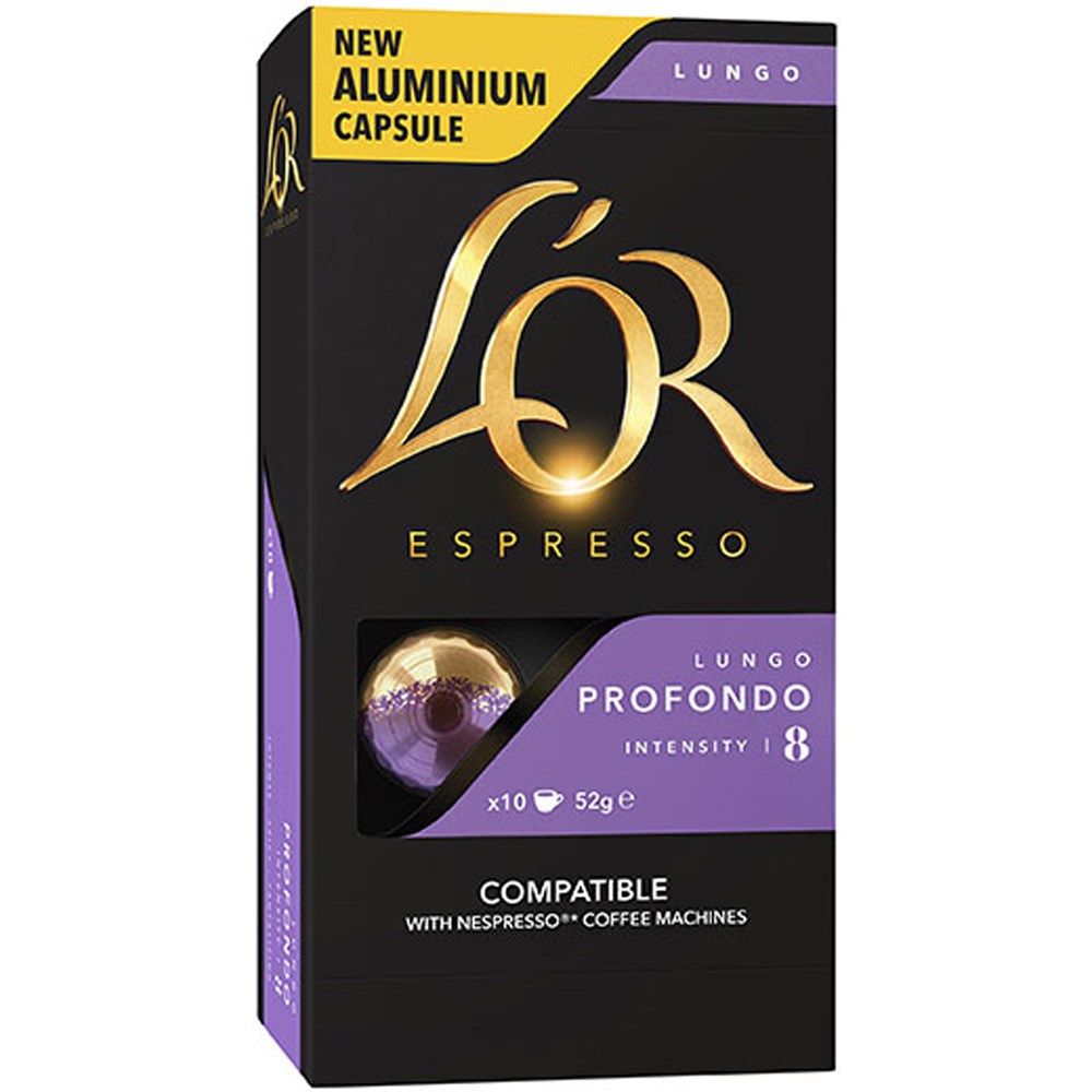 10 Capsules Espresso Lungo Profondo L'Or Compatibles Machines Nespress