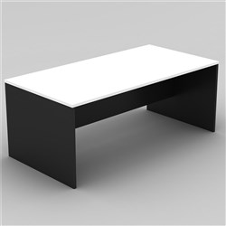 OM Straight Desk 1500W x 750D x 720mmH White And Charcoal