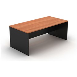 OM Straight Desk 1350W x 750D x 720mmH Cherry And Charcoal