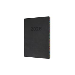 Collins Edge Rainbow Diary A5 Week To View Charcoal