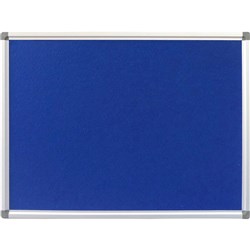 Rapidline Pinboard 1500W x 15D x1200mmH Blue Felt Aluminium Frame
