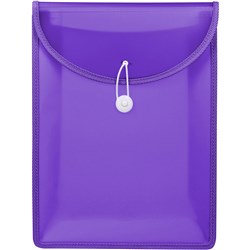 Marbig Document Wallet A4 Top Load 65mm Gusset Violet