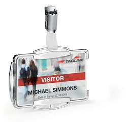 Durable RFID Secure ID Single Card Holder With Clip Silver Pack Of 10