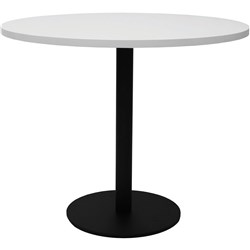 Rapidline Estillo Disc Base Round Table 900D x 755mmH White Top Black Base