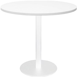 Rapidline Estillo Disc Base Round Table 900D x 755mmH White Top White Base