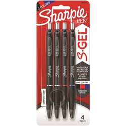 Sharpie Gel Pen Retractable 0.7mm Business Assorted Pack of 4