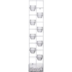 Rapidline Rapid Bloom Vertical Garden 395W x 210D x 1940mmH Includes Pots And Stones White