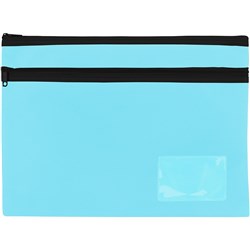 Celco Pencil Case Twin Zip Large 350 x 260mm Marine Blue
