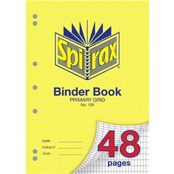Spirax 126 Binder Book A4 48 Page Primary Grid