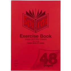 Spirax P105 Exercise Book Poly Cover A4 48 Page 24mm Dotted Thirds