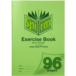 Spirax P108 Exercise Book Poly Cover A4 96 Page 8mm Ruled