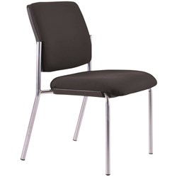 Buro Lindis 4 Leg Chair No Arms Black Fabric Seat And Back