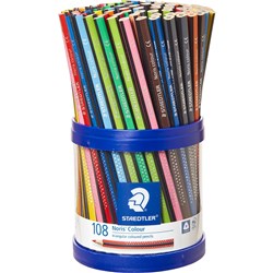 Staedtler Noris Colour Triangular Coloured Pencils Assorted Colours Pack of 108