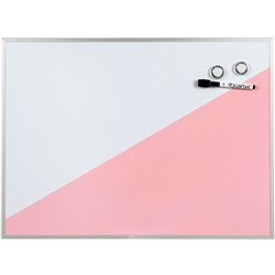 Quartet Geo Dry Erase Whiteboard 430 x 580mm Pink