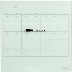Quartet Glass Dry Erase Planner 450 x 450mm White