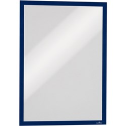 Durable Duraframe Sign Holder Self-Adhesive A3 Navy Pack Of 2