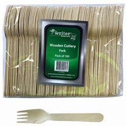 Earth Recyclable Wooden Fork 160mm Pack of 100
