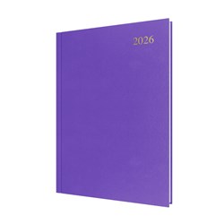Collins Essential Diary A4 Day To Page Purple