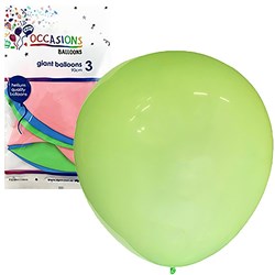 Alpen Giant Inflated Balloon 90cm Assorted Colours Pack of 3
