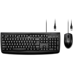Kensington Pro Fit Wired Washable Keyboard And Mouse Combo Black
