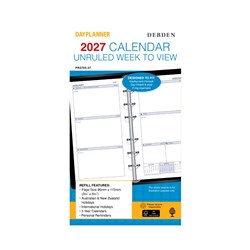 Debden Dayplanner Refill Personal 96 x 172mm Dated Week To View Unruled