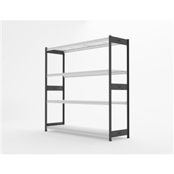 Steelco T-Span Shelving Starter Bay 1760W x 600D x 2100mmH Grey