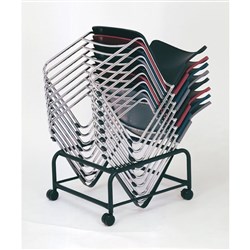 Steelco Stacking Chair Trolley Dolly Black