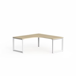 OLG Anvil 90Deg Workstation Right Hand Return 1800/1800W x 750D x 730mmH Oak/White