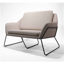 Rapidline Cardinal Lounge Chair 2 Seater 1335W x 690D x 890mmH Stone Fabric