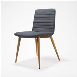 Rapidline Pixel 4 Leg Visitor Chair Ash Legs French Navy PU Leather Seat