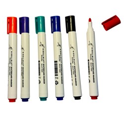 Bibbulmun Everyday Whiteboard Marker Bullet 1-3mm Assorted Wallet Of 6