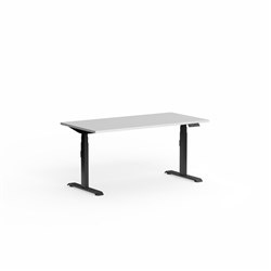 OLG Klass Elec Height Adjust Desk Scallop Top 1600W x 750D x 620-1270mmH White/Black