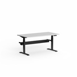 OLG Klass Electric Height Adjustable Desk + Tray 1600W x 750D x 620-1270mmH White/Black