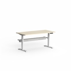 OLG Klass Electric Height Adjustable Desk + Tray 1600W x 750D x 620-1270mmH Maple/White