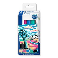 Staedtler 349 Design Journey Paint Markers Bullet 2.4mm Assorted Pack Of 5
