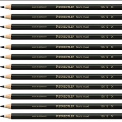 Staedtler 126 Noris Maxi Coloured Pencils Black Pack Of 12