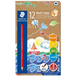 Staedtler 126 Noris Maxi Coloured Pencils Red Pack Of 12