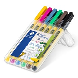 Staedtler Noris 307 Writing Pens Fine 0.6mm Assorted Wallet Of 6