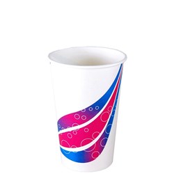 Capri Milkshake Paper Cups 473ml 16oz Carton Of 1000 Swirl Design