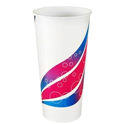 Capri Milkshake Paper Cups 650ml 22oz Carton Of 1000 Swirl Design