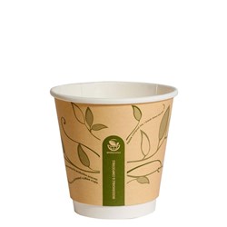 Envirochoice Paper Coffee Cup Compostable Double Wall 237ml 8oz Leaves Design Ctn Of 500