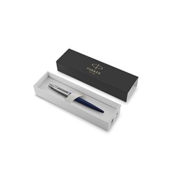 Parker Jotter Ballpoint Pen Royal Blue Chrome Trim In Giftbox Blue Refill