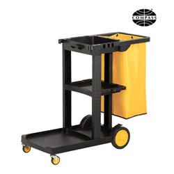 Compass Janitors Cart No Lid Black