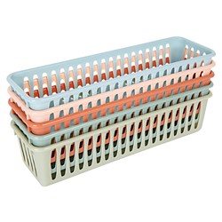 Visionchart Creative Kids Pencil Storage Basket Assorted Colours Pack Of 10