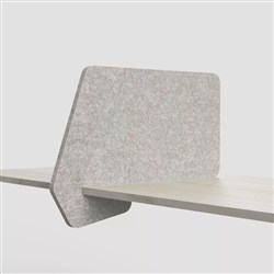 Visionchart SANA Serenity Incline Slide On Desk Screen 680W x 24D x 420mmH Mushroom