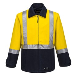 Huski Flame Resistant Bluey Jacket 3XL Yellow And Navy