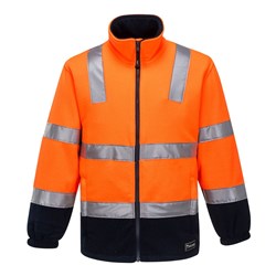 Huski Convoy Hi-Vis Contrast Polar Fleece Jumper Extra Large Orange And Navy