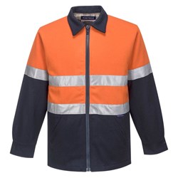 Portwest Bluey Hi-Vis Contrast Wool Blend Work Jacket XL Orange And Navy