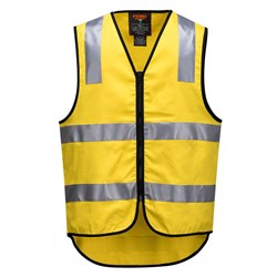 Portwest Hi-Vis Zipped Cotton Vest 4XL Yellow