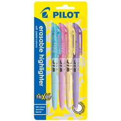 Pilot FriXion Light Erasable Highlighters Chisel 3.3mm Soft Pastel Pack Of 4